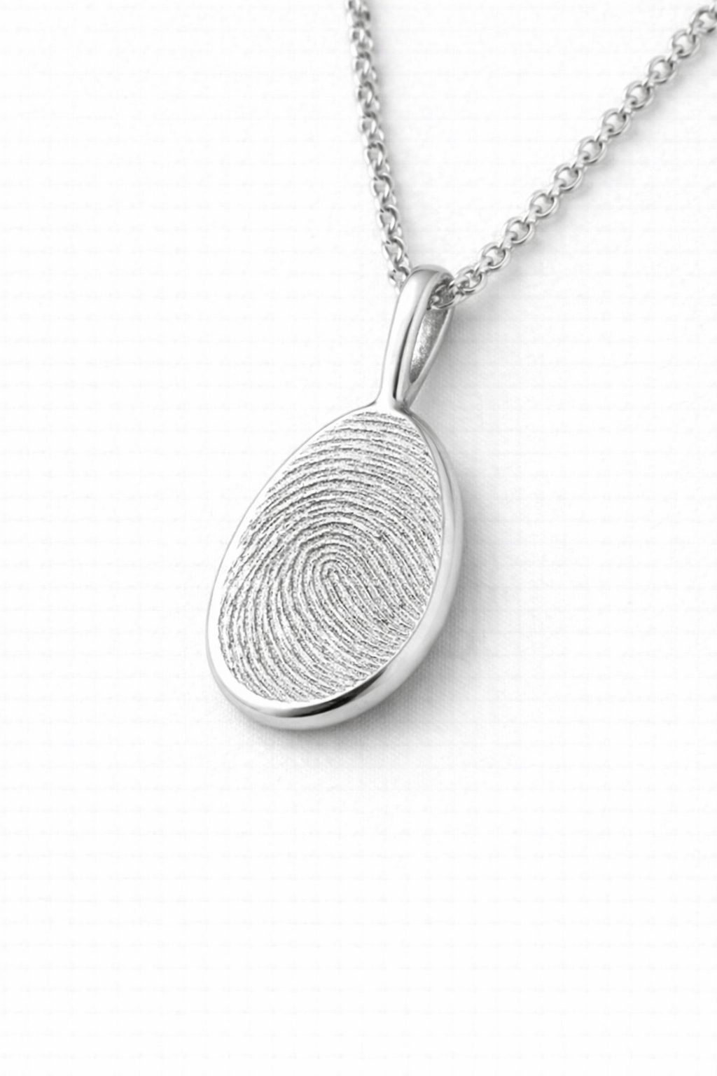 Oval Fingerprint Necklace