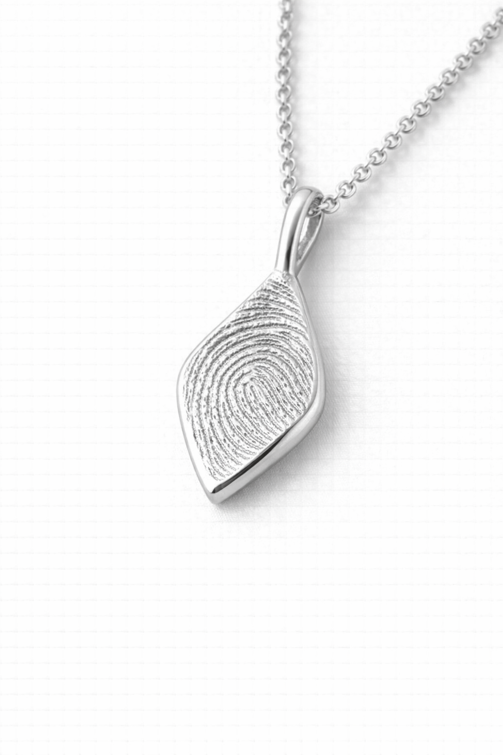 Leaf-Inspired Fingerprint Necklace