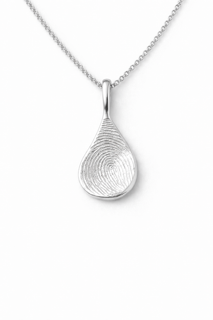 Teardrop Fingerprint Necklace